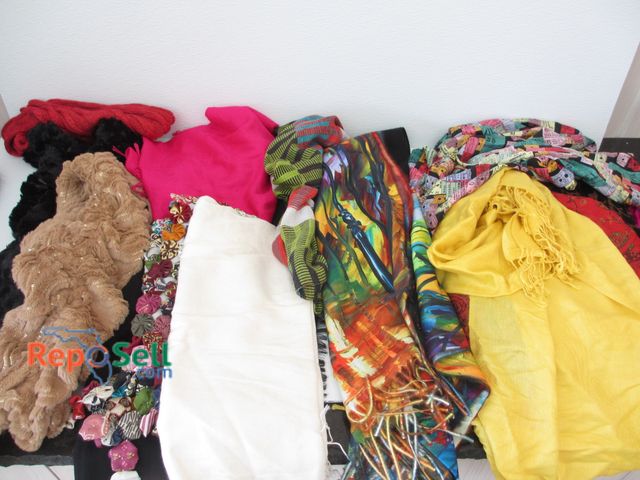 Lot 31-1487 - Lot Of Ladies Scarves, Variety Of Colors, Some With Tags: Nicole Miller, Pashnina, Echo, Jamin Puech...