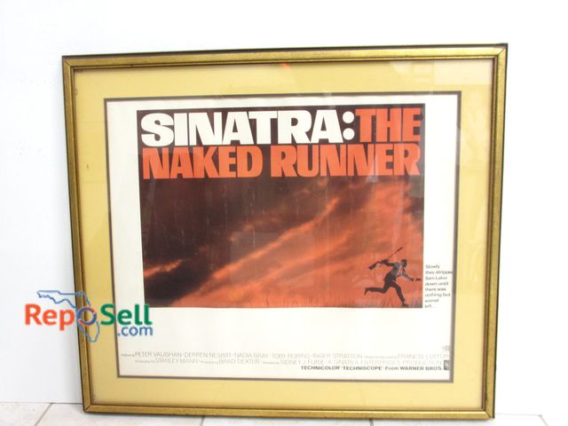 Lot 31-1191 - Sinatra The Naked Runner; Framed Movie Poster; 30" x 26"