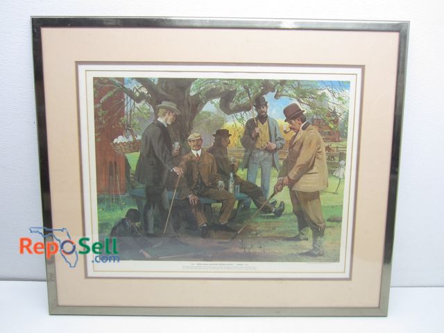 Lot 31-1229 - Framed Print "The Old Apple Tree Gang" By Austinson 30.5"x25.5"