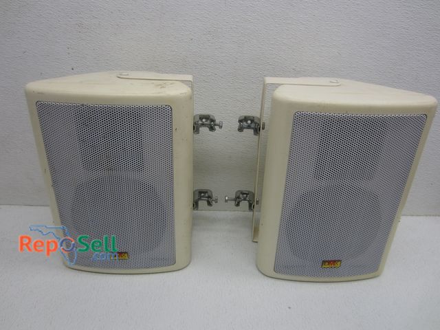 Lot 31-8308 - (2) DMX Outdoor Speakers #GB522T-WH, 8x11x7.5"D - Untested/Needs to be Hardwired