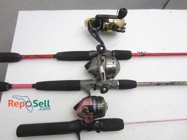 Lot 31-6263 - (3) Rods &amp; Reels: Abu Garcia, Zebco &amp; Shakespeare, (1) Kids Rod &amp; Reel