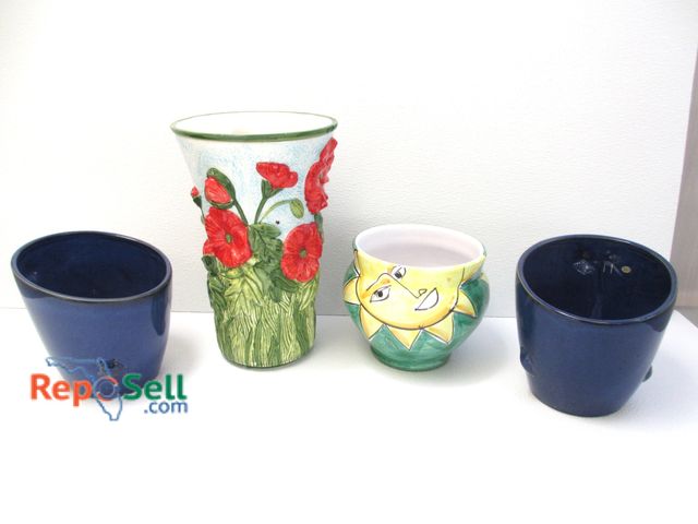 Lot 31-1357 - (4) Ceramic Flower Pots