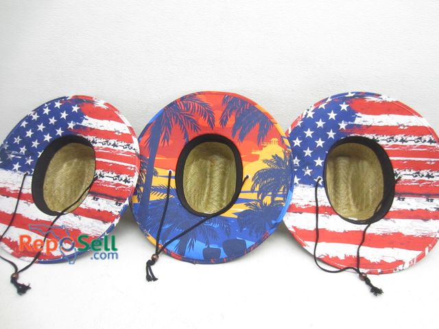 Lot 31-9243 - (3) New Straw Hats With Tags