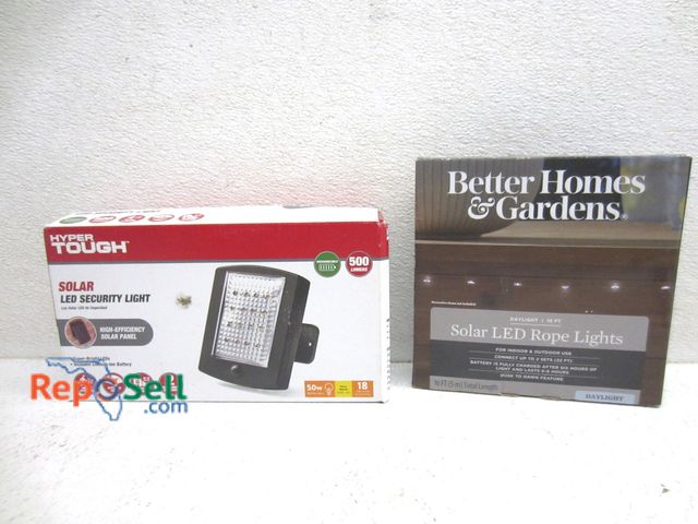 Lot 31-7144 - New Hyper Tough 500 Lumens Solar Light And Solar LED Rope Lights