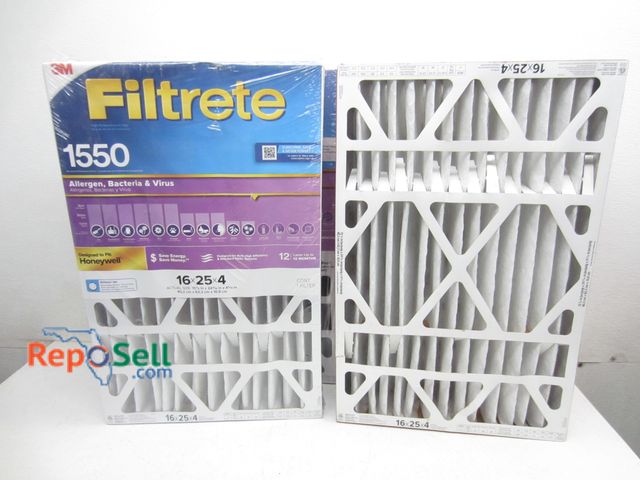 Lot 31-9283 - (4) New Filtrete 16x25x4 air filters, (2 are 1550)