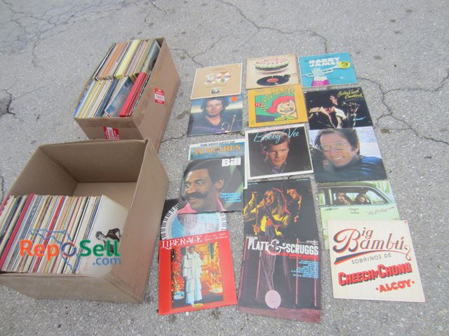 Lot 31-9476 - Large lot of vintage vinyl albums: Cheap Trick, Cheech &amp; Chong, Liberace, Cosby, Stones, Glenn M...
