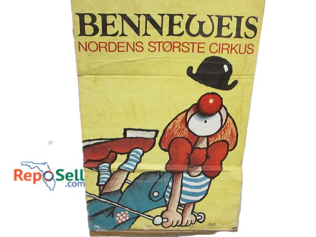 Lot 31-1334 - Original Circus Poster Trifold - Benneweis Nordens