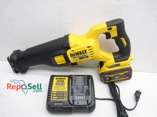 Lot 31-2317 - New DeWalt 60V Max Cordless Reciprocating Saw w/ 6.0AH Battery, Charger &amp; Bag
