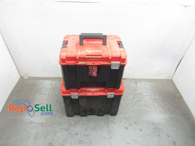 Lot 31-2362 - (2) Craftsman VersaStack Tool Boxes With Tools - Rolls