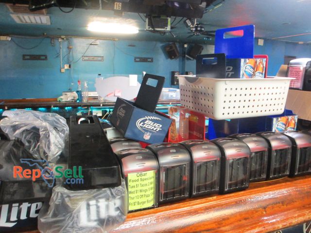 Lot 31-2166 - Bar Supplies: Napkin Holders, Place Holders, (2) Bottle Openers, Condiment Holders, etc.
