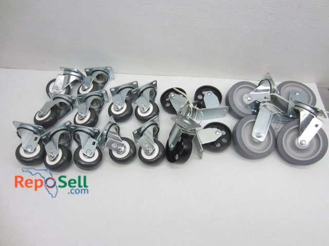 Lot 31-5258 - Lot of Casters: Various Sizes, Rubber &amp; Steel