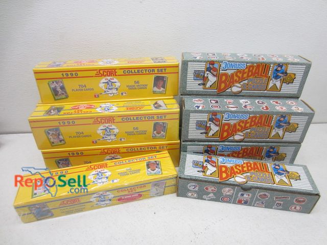 Lot 31-6126 - (12) baseball card sleeves: (5) Sealed 1990 704 Score, (1) Sealed 1990 714 Score, (6)  1990 Donruss ...