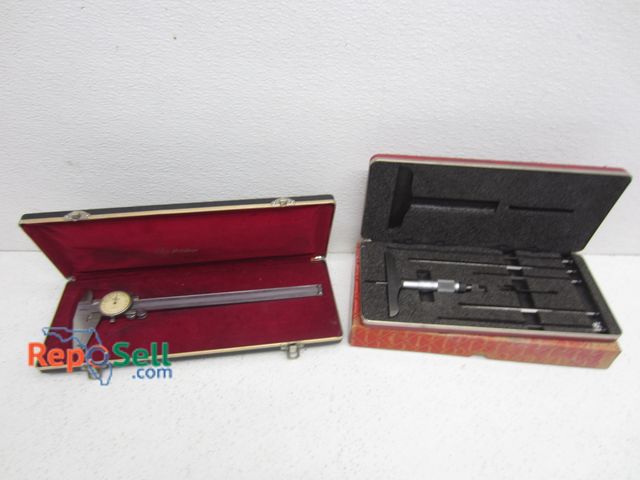 Lot 31-9269 - Mitutoyo Dialcaliber #505-627 And Starrett Micrometer Set #445