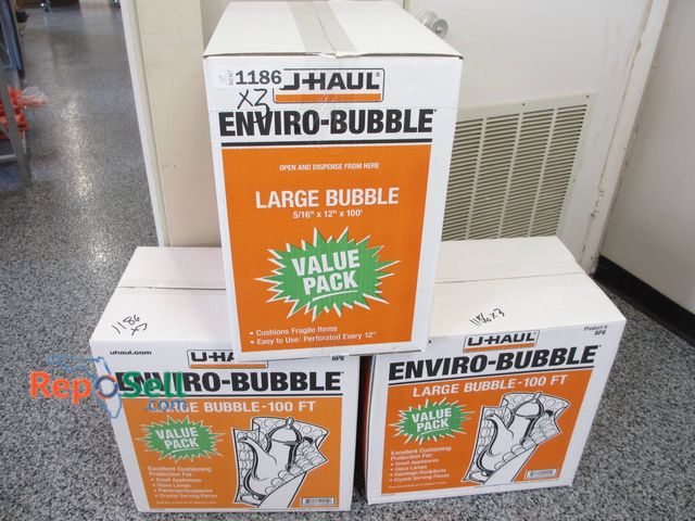 Lot 31-1186 - Three Boxes Of U-Haul Enviro-Bubble Wrap, Each Containing Large Bubbles And Measuring 100 Feet Per B...