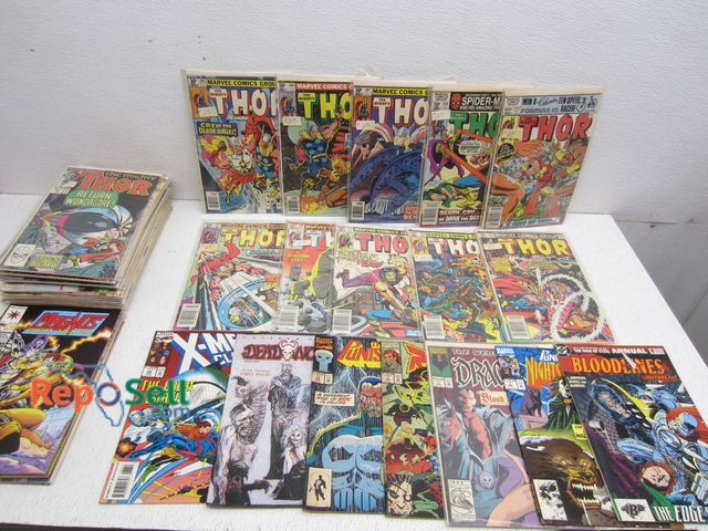 Lot 31-5451 - Approx (50) Vintage Comics: Mostly Thor 1970's-80's, Dracula, Punisher, etc.