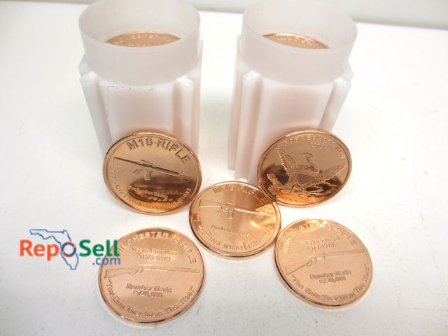 Lot 31-2026 - (40) 1 oz. Copper Coins USA .999 Fine - Two Firearm Styles