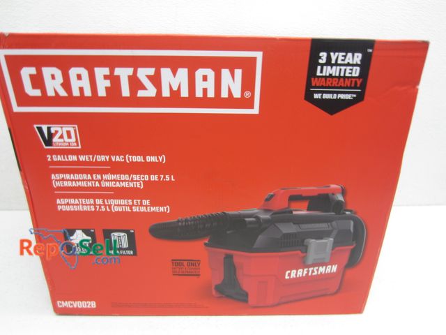 Lot 31-2153 - Craftsman 2Gal 35CFM Suction Power Wet/Dry Vacuum - TOOL ONLY, #CMCV002B