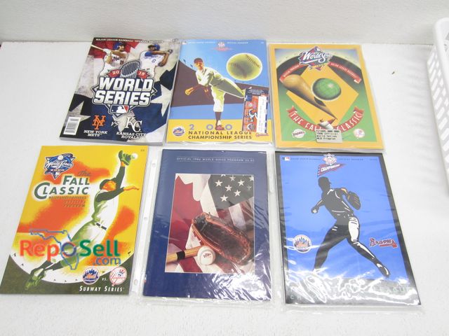 Lot 31-6053 - (6) MLB World Series/ Championship Series Programs
