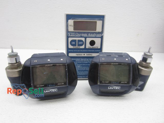 Lot 31-2062 - (2) Uwatech Aladin Air 2 Nitrox Wireless Wrist Scuba Dive Computers, (2) Transmitters, VTI Oxygen An...