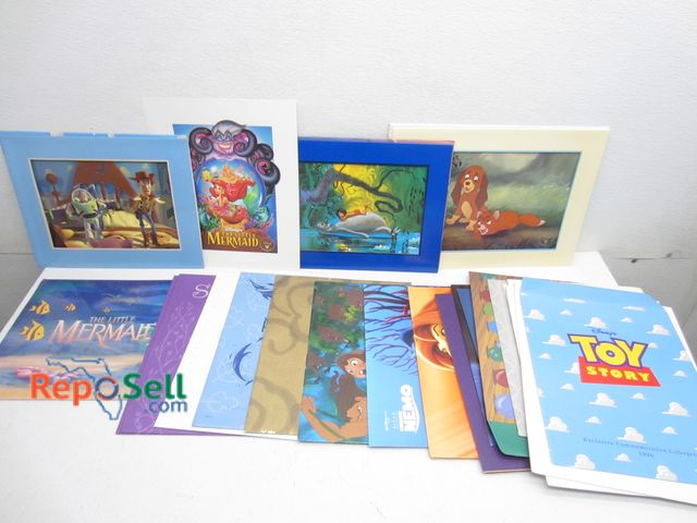 Lot 31-1340 - (25) Disney lithographs, some sealed, some vintage: Toy Story, Little Mermaid, Fox and the Hound etc