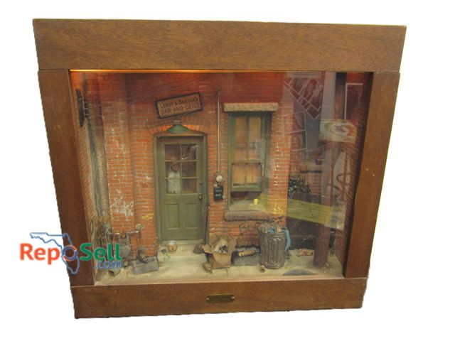 Lot 31-1127 - Michael Garman City-Scape Sculpture "Spences Alley" with Cabinet  32" W x 29.5" H x 10" D