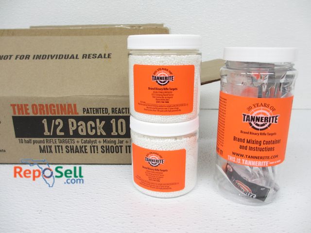 Lot 31-3353 - Tannerite 1/2 Pack 10 Rifle Targets, Catalyst, Mixing Jar