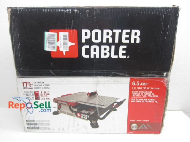 Lot 31-9066 - New Porter Cable 7" Table Top Wet Tile Saw 6.5 Amp #PCE980
