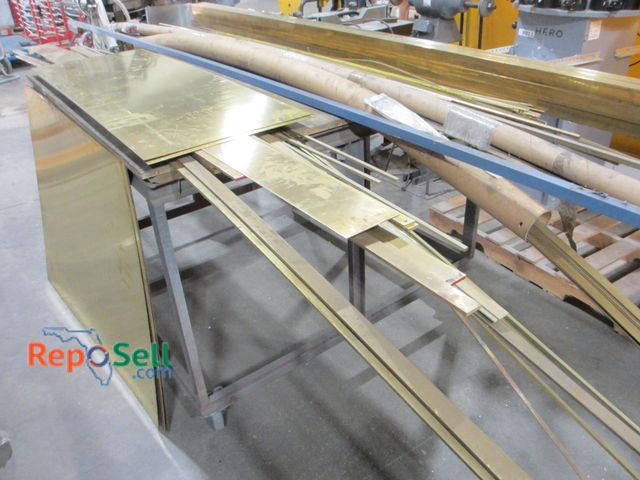 Lot 31-8330 - Large Lot of Brass Sheets, Tubes, Pieces - Pick Up Wednesday - Table Not Included