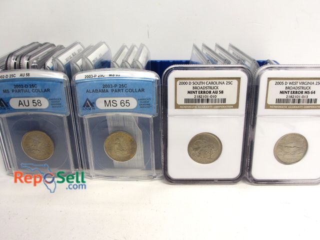 Lot 31-2015 - (20) State Quarter Error Coins - Slabbed &amp; Graded
