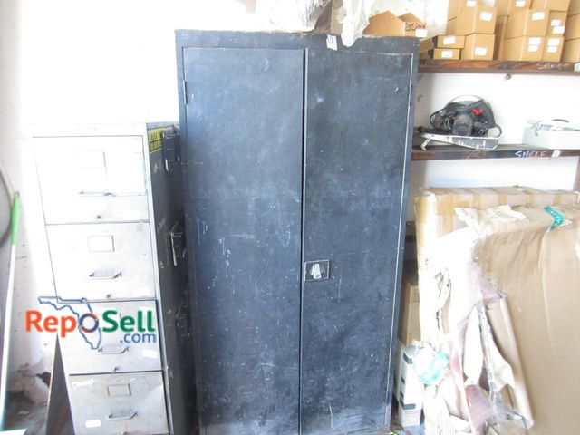 Lot 31-1145 - Double Door Metal Storage Cabinet 72"H x 36"W x 18"D With Shelves And Locking Handle, Industrial Bla...