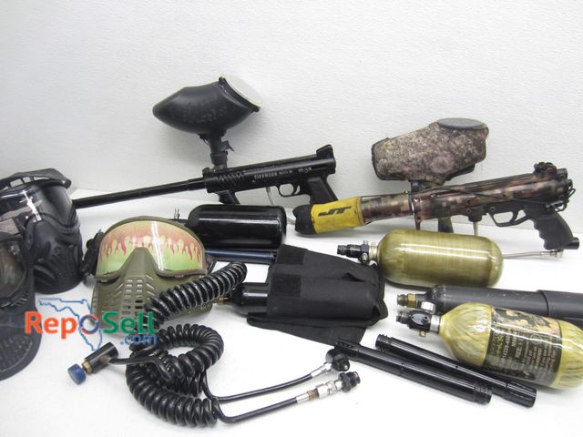 Reposell.com - Lot 31-3390 - (2) Paintball Guns, Multiple Air Tanks ...