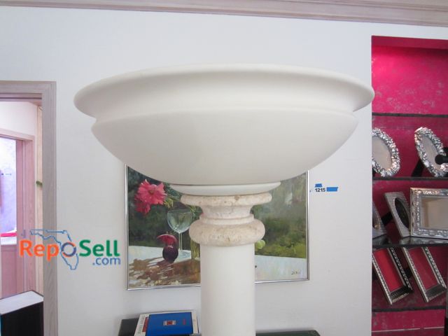Lot 31-1223 - Stone Base Floor Lamp, Adjustable Lighting, 68"H - Powers On