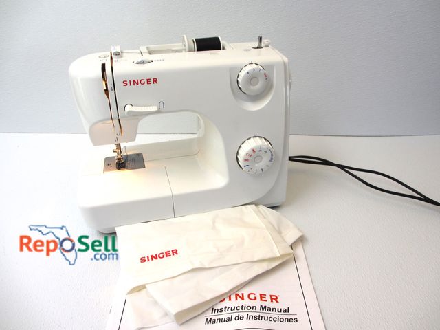 Lot 31-1344 - Singer Sewing Machine - Powers On, Comes w/ Cover &amp; Misc. Supplies