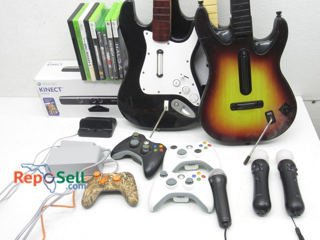 Lot 31-9455 - XBox 360 Kinect, Guitars, Video Games, Controllers, etc.