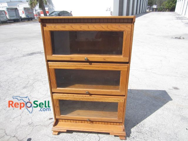 Lot 31-6494 - Barrister Wood &amp; Glass Display Case - 36"x57"x16" (5 Separate Pieces)