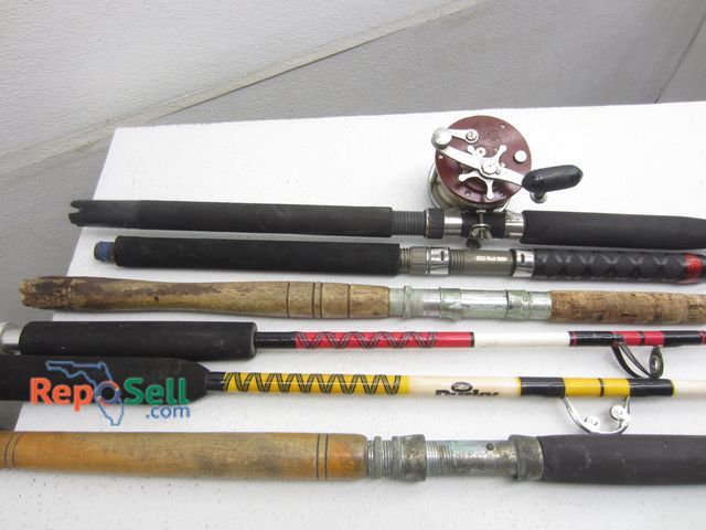Lot 31-1120 - (6) Shark Fishing Rods and (1) Penn Reel