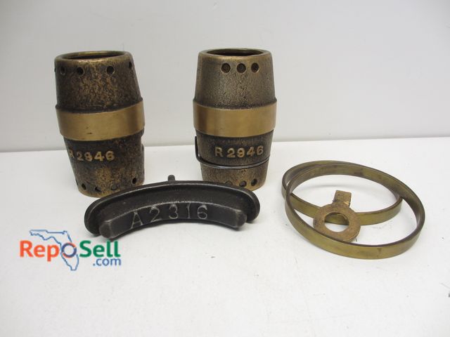 Lot 31-4027 - (2) Brass Cylinders R2946 (unknown), Cast Iron Piece A2316, etc.