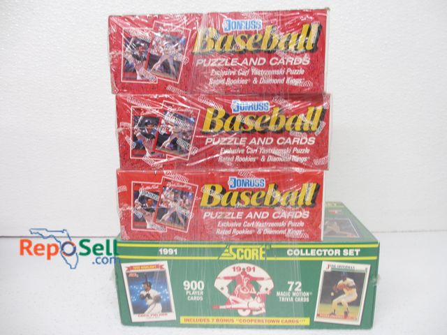 Lot 31-6403 - (3) Sealed Wax Boxes 1990 Donruss Baseball Cards and 1991 Score Baseball Sealed Set