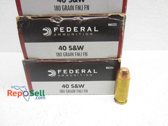 Lot 31-5307 - (250) Rnds 40 S&amp;W Ammo 180gr FMJ