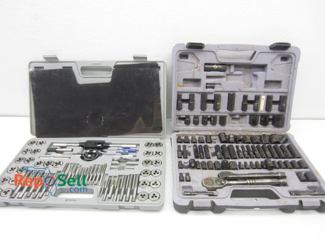 Lot 31-2404 - Stanley Black &amp; Chrome Mechanics Tools &amp; Pittsburg Tap &amp; Die Set