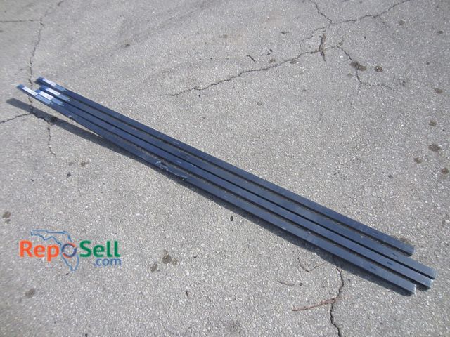 Lot 31-9040 - (4) New Lithonia 8' black track sticks for lighting, (1) is bent