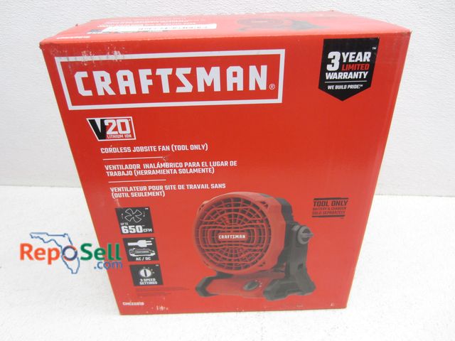 Lot 31-6232 - New Craftsman 20V Jobsite Fan #CMCE001B - Tool Only