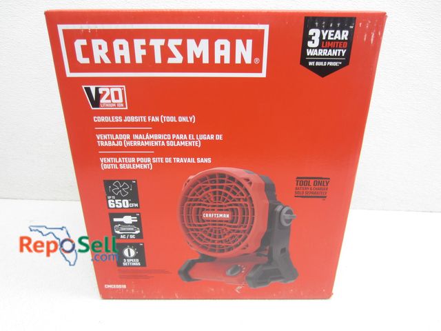 Lot 31-1113 - New Craftsman 20V Jobsite Fan #CMCE001B - Tool Only
