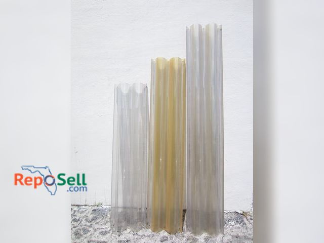 Lot 31-1105 - Transparent/Clear Storm Shutters: (6) 83", (5) 70", (3) 60"