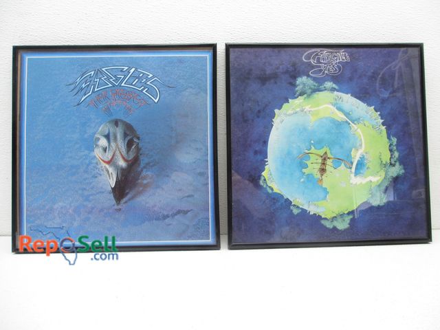 Lot 31-9095 - (2) Vintage Albums in Frames: Eagles and Yes