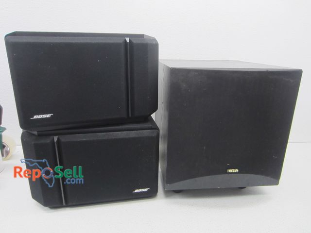 Lot 31-2416 - (2) Bose 201 Speakers &amp; RCA 100W Subwoofer PRO SW-100P