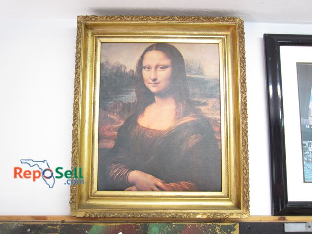 Lot 31-1005 - Framed Mona Lisa on Board 24" x 27"