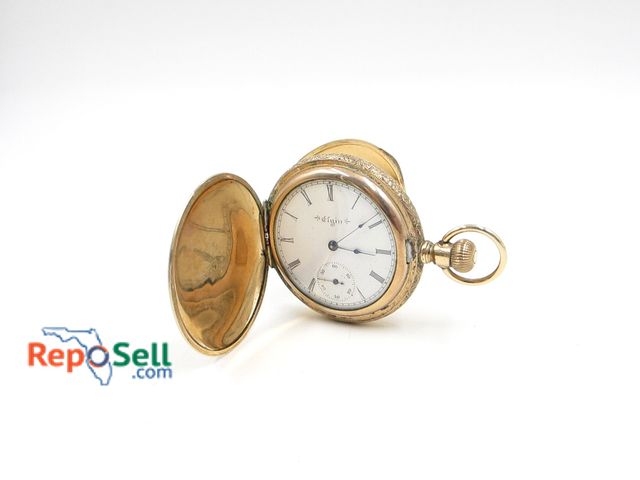 Lot 31-5000 - Vintage 1899-1904 Elgin 7J Pocket Watch, Case #125402, Grade 206 with Starfish Design - Not Running