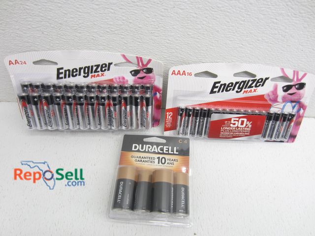 Lot 31-9324 - New Battery Lot: Energizer (24) AA &amp; (16) AAA and (4) Duracell C - MFG 2023 &amp; 24