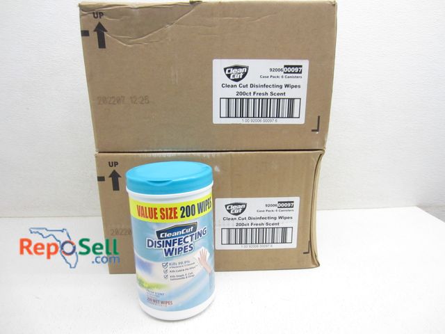 Lot 31-9210 - (12) Canisters of clean-cut disinfecting wipes, 2 cases